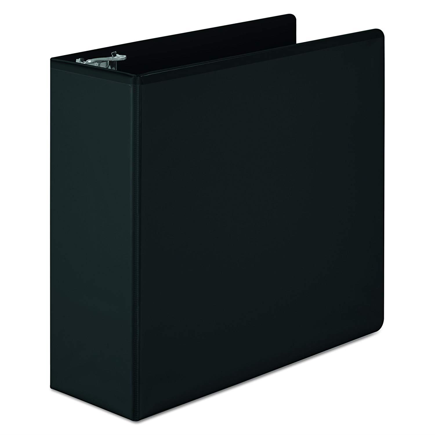 Wilson Jones 4 Inch 3 Ring Binder, Basic D-Ring View Binder, Black (W386-54BA)