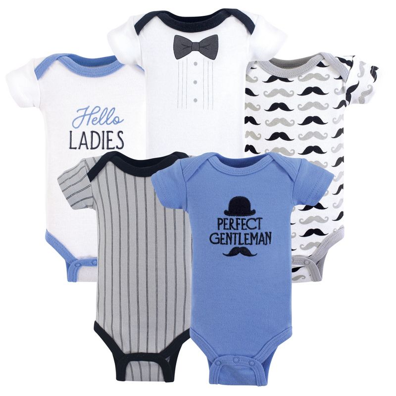 little planet by carter's Baby Boys' 3pk Bodysuits - Blue/White/Gray Preemie
