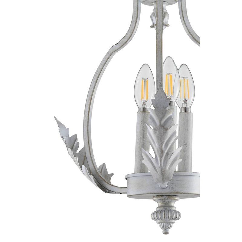 12.2" LED Metal Semi Flush Mount Antique White - Jonathan Y