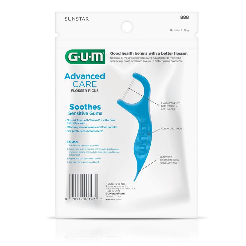 GUM Advanced Care Flossers Mint - 150ct