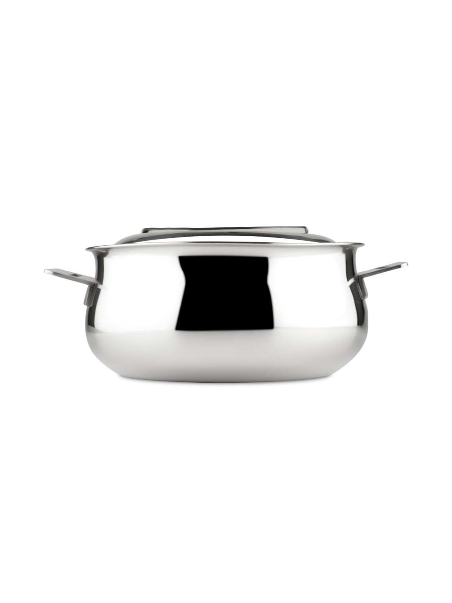 FnS Monja Silver Stainless Steel Casserole With Lid (3 L)