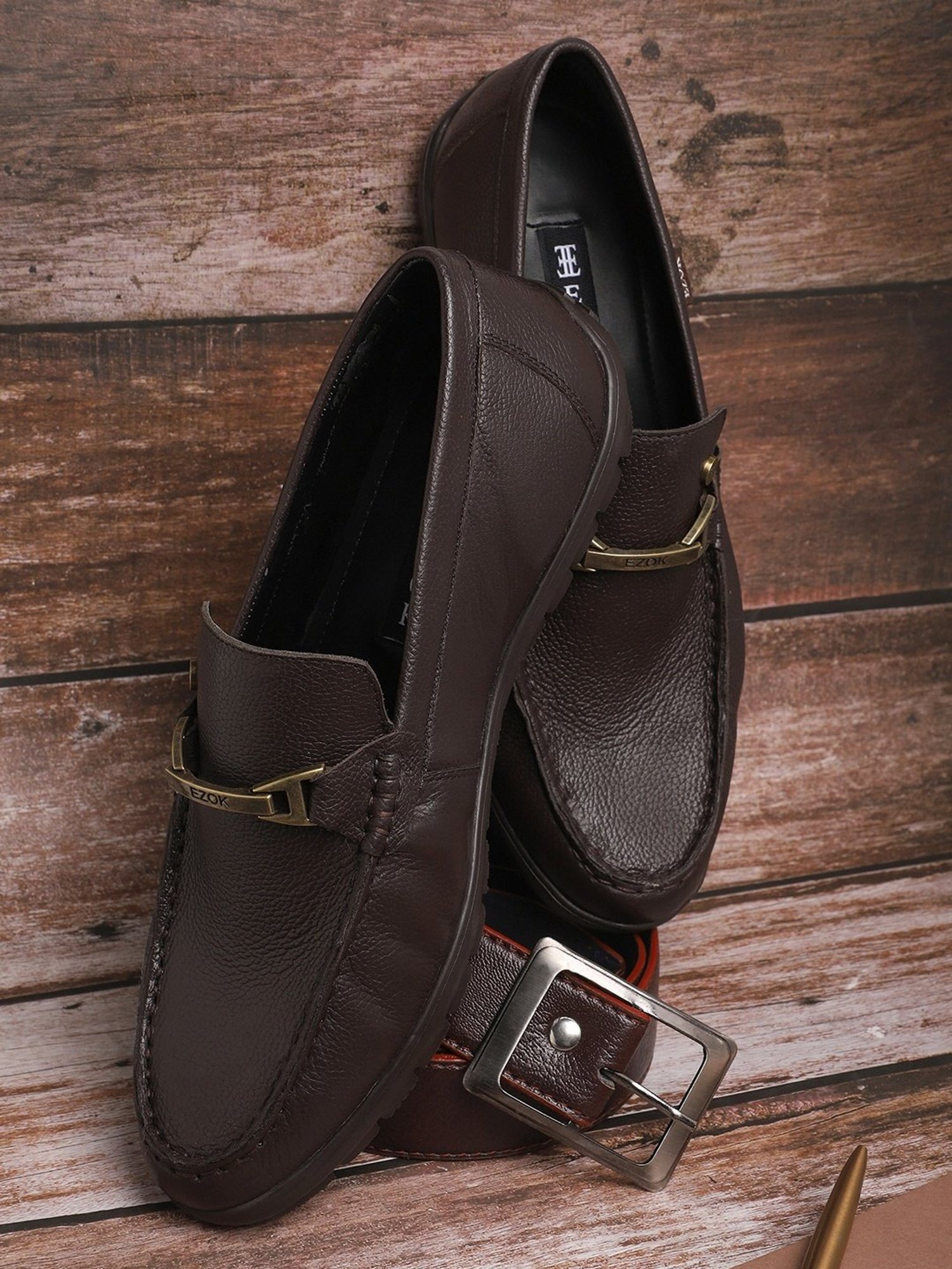 EZOK Men's Brown Casual Loafers