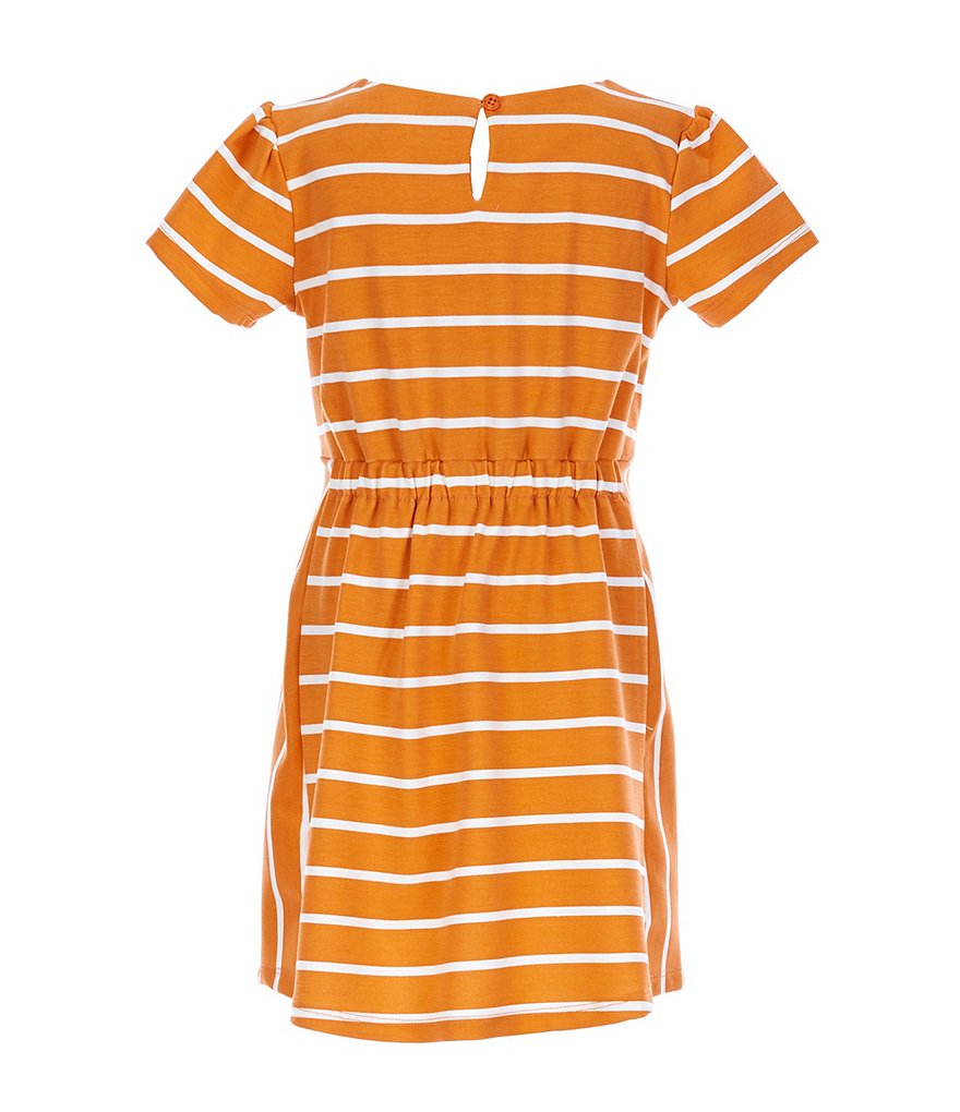 Habitual Little Girls 4-6X Tie-Front Stripe A-Line Dress