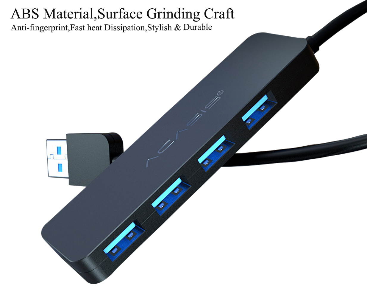 4 Port USB Hub,Type C USB 3.0 Hub,Premium Ultra Slim Laptop USB Spliter Plug and Play Hot Swapping Support, Compatible with Macbook,thinkpad,Windows Desktop PC and other Laptop Computer