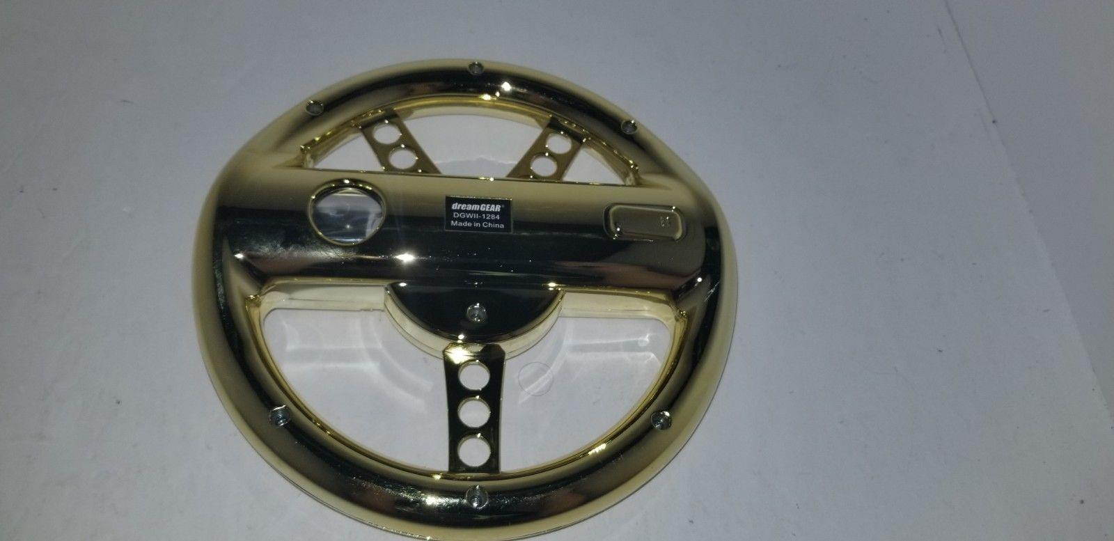 Loose Nintendo Wii Racing Wheel Gold For Nintendo Wii Wii U Remote Not Included