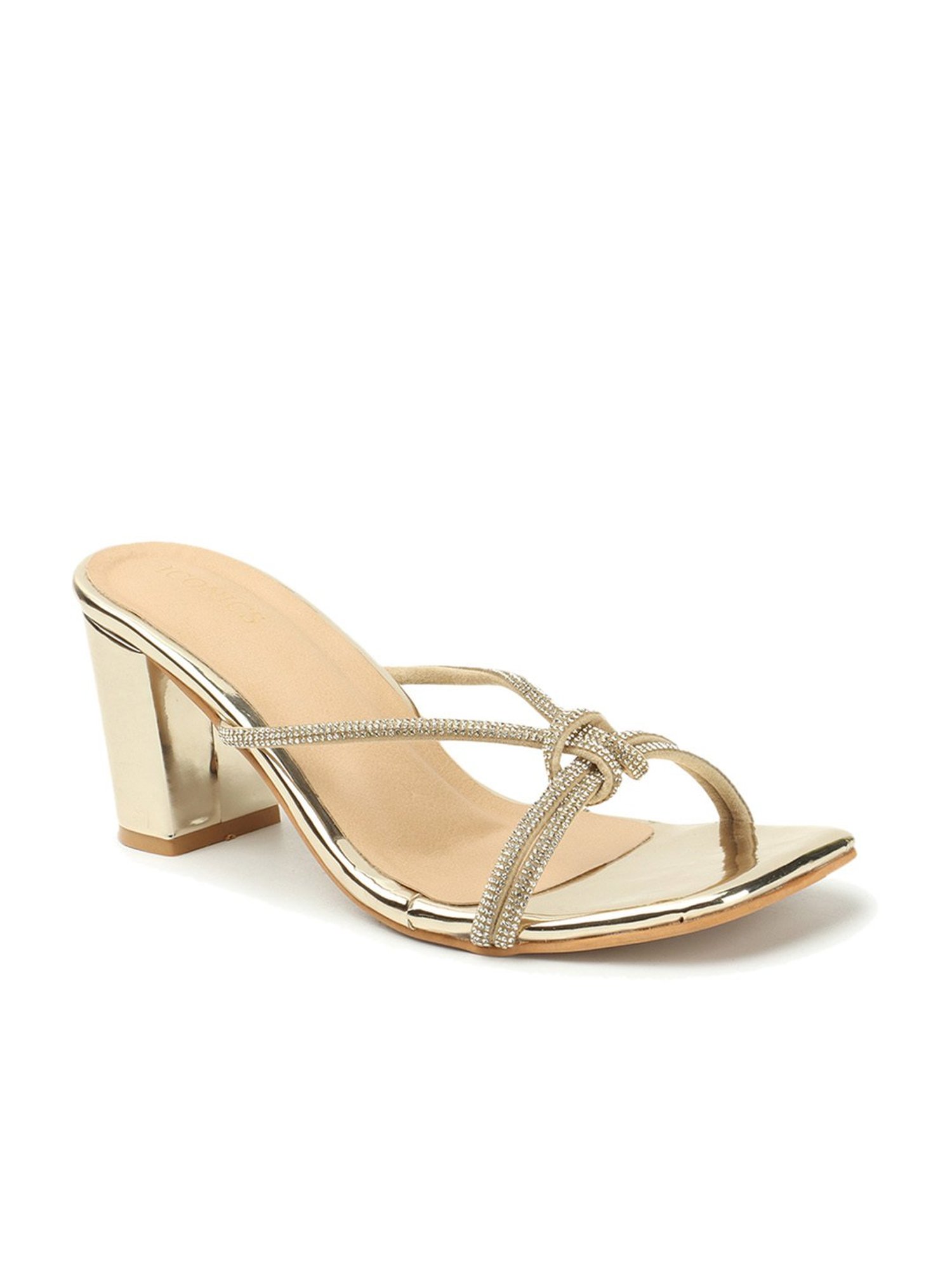 Iconics Women's Golden Casual Sandals