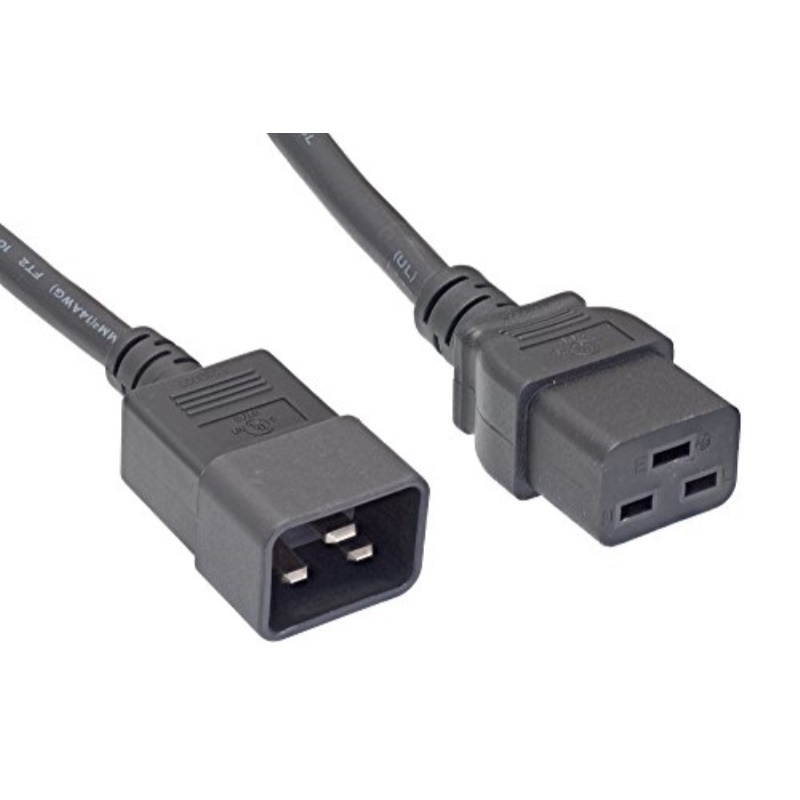 Cablelera AC Power Cord Extension IEC320 C-19 to IEC320 C-20 6 14AWG 250V 15A (ZWACFGAW-06)