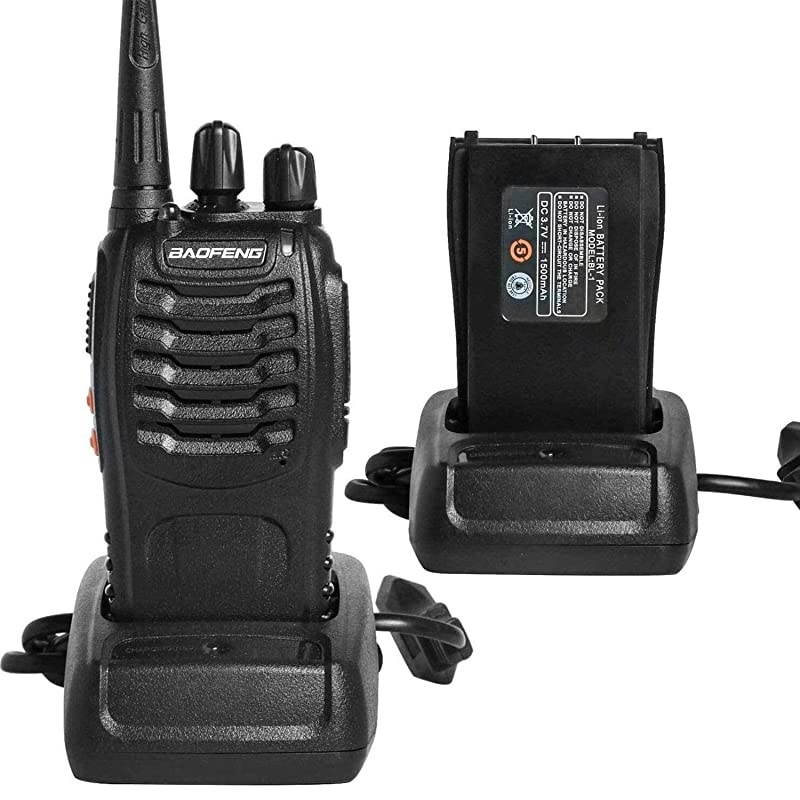 BF-88A Two Way Radio with 12pcs 1500mah Batteries Long Range  Walkie Talkie 2 Way Radio Upgrade Version of BF-888S (6 Pack)