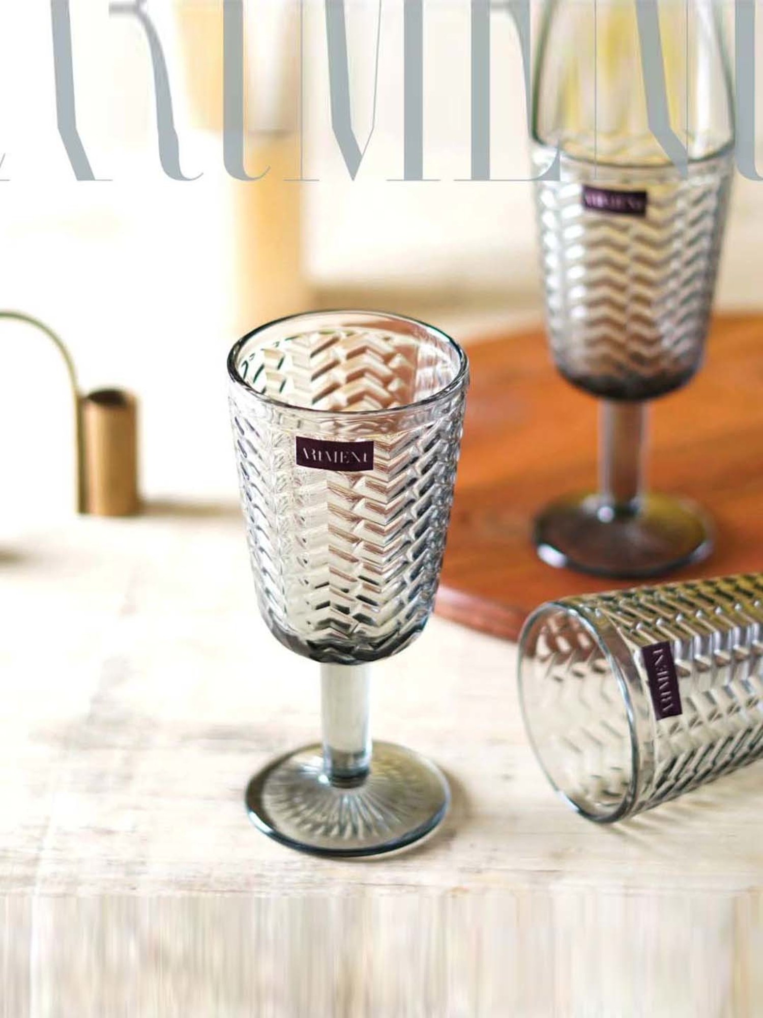 The Artment Transparent Crystal Goblet (0.27 L) - Set of 4