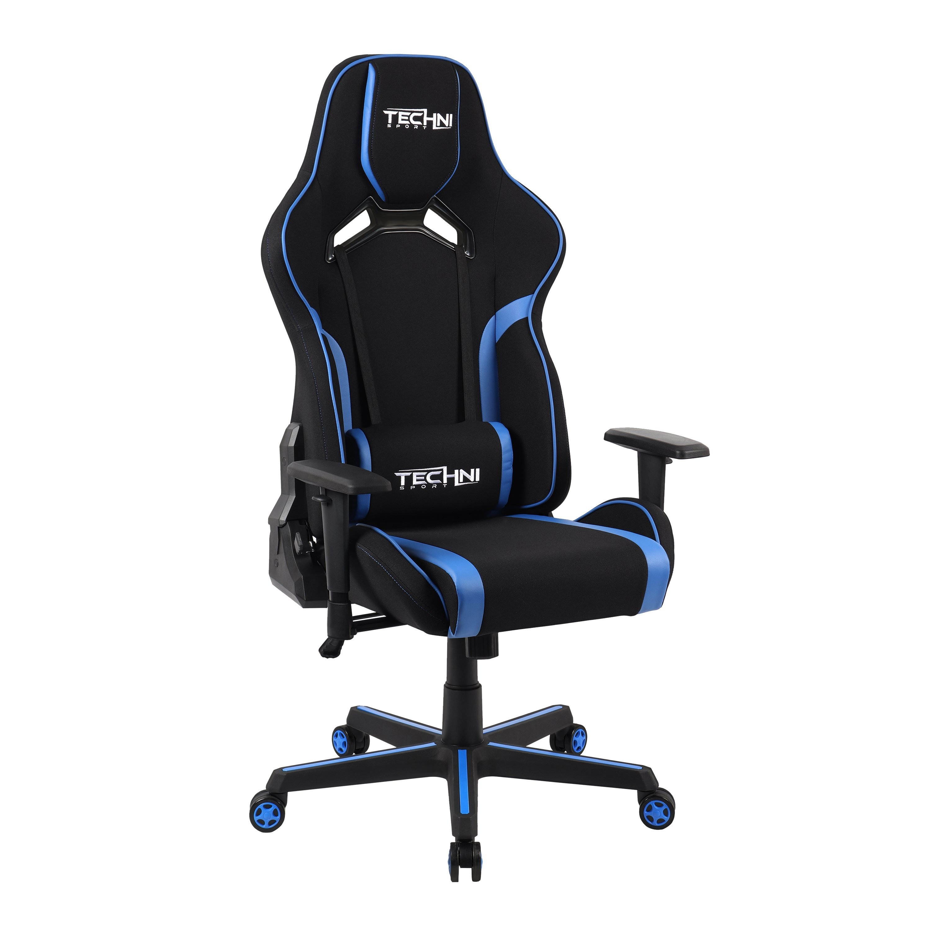 TechniSport TSF-71 Fabric Office-PC Gaming Chair, Blue
