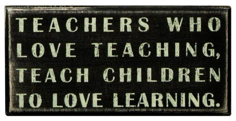 Primitives by Kathy 16341 Classic Box Sign, 5" x 2.50" x 1.75", Teachers Who Love