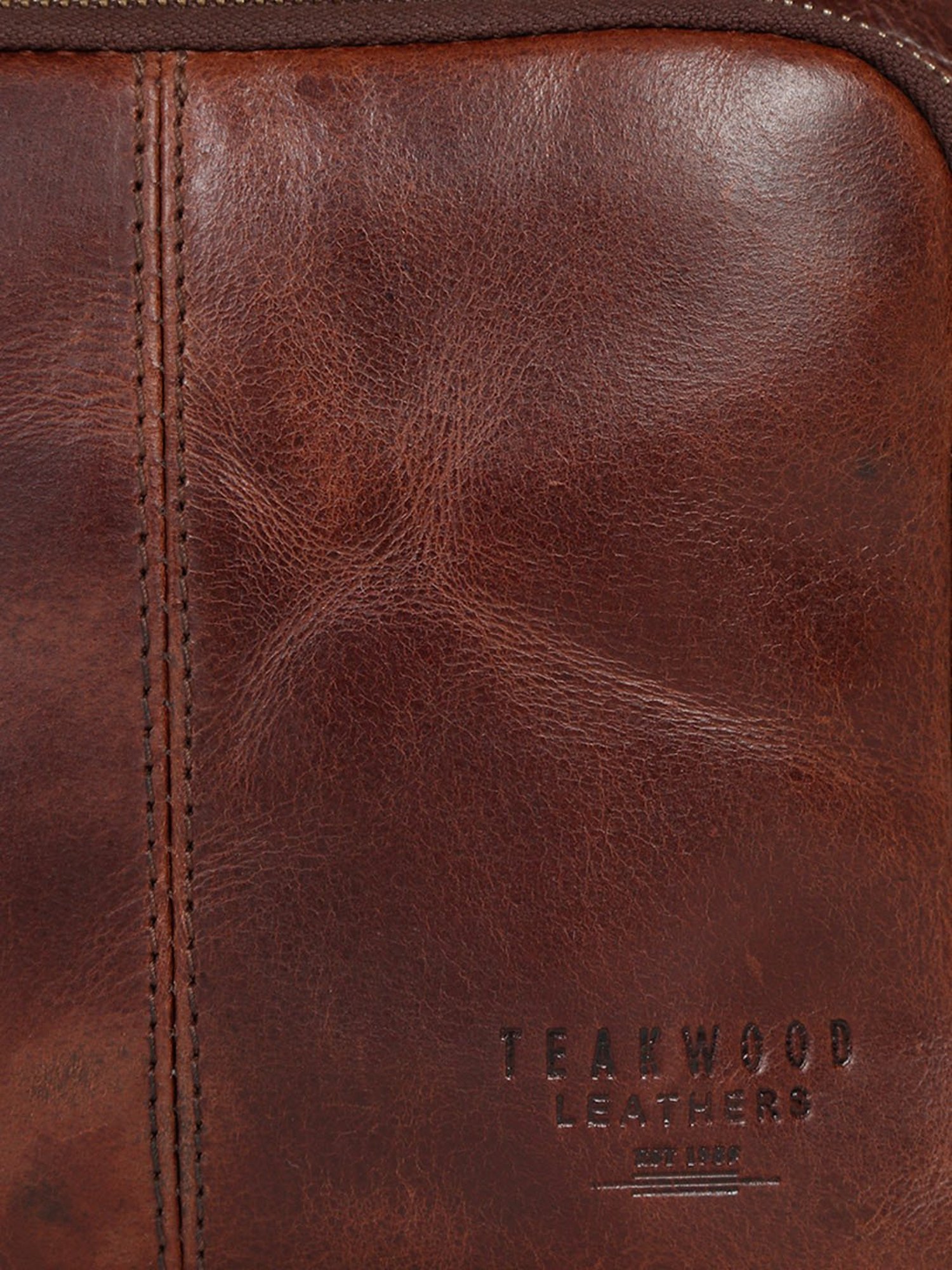 Teakwood Leathers Brown Leather Medium Messenger Bag