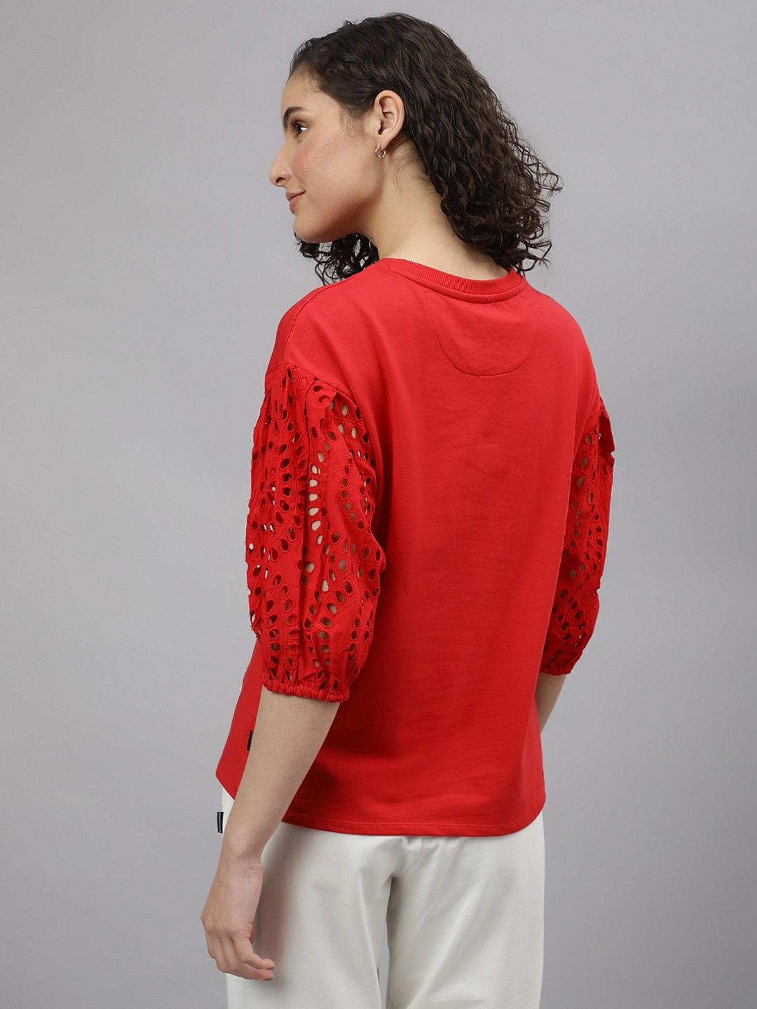 Beverly Hills Polo Club Red Self Pattern Pullover