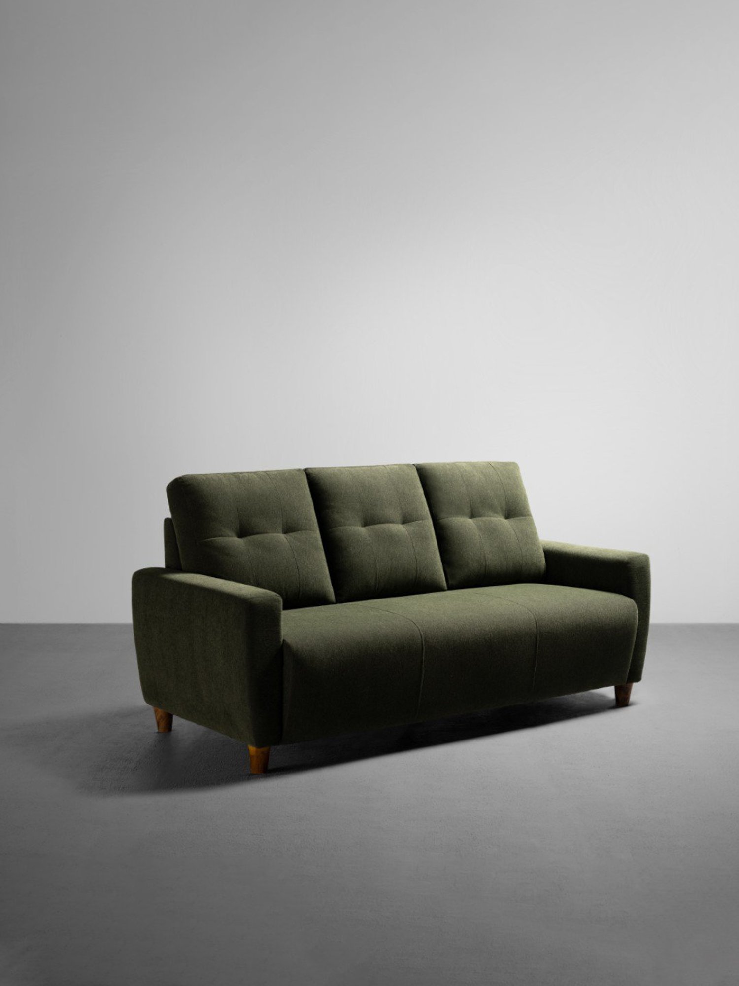 Sleepyhead Yolo Avocado Green Fabric 3 Seater Sofa
