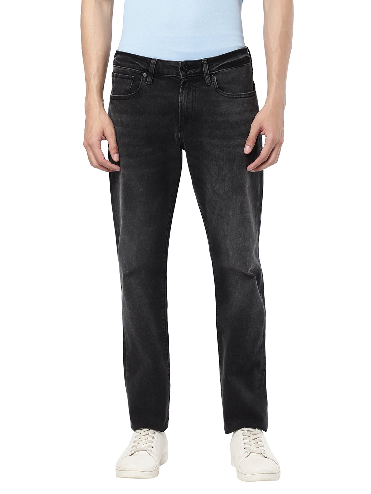 EVERBLUE Grey Comfort Slim Midrise Jeans