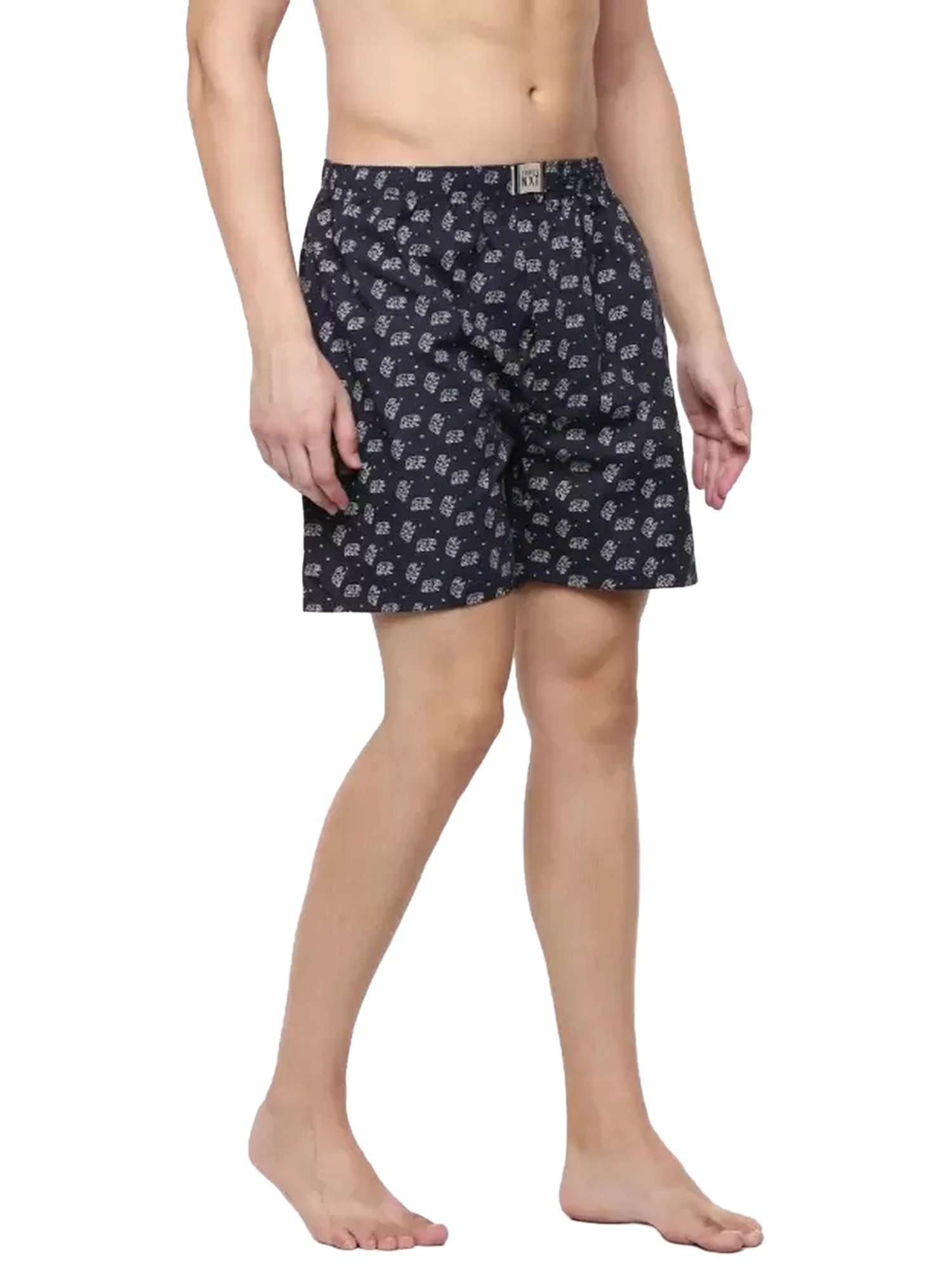 Force NXT Multicolored Cotton Regular Fit Printed Boxers - Pack Of 3