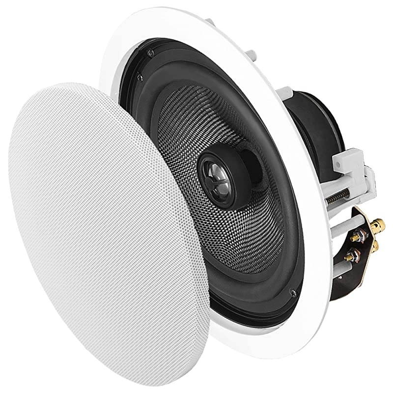 8&rdquo; in-Ceiling Speaker Pair &ndash; 150W Stereo Speakers, Pivoting Tweeter, ICE840