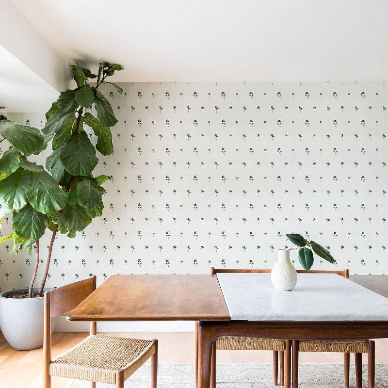 2"x8" Holli Zollinger Palma Wallpaper White - Deny Designs