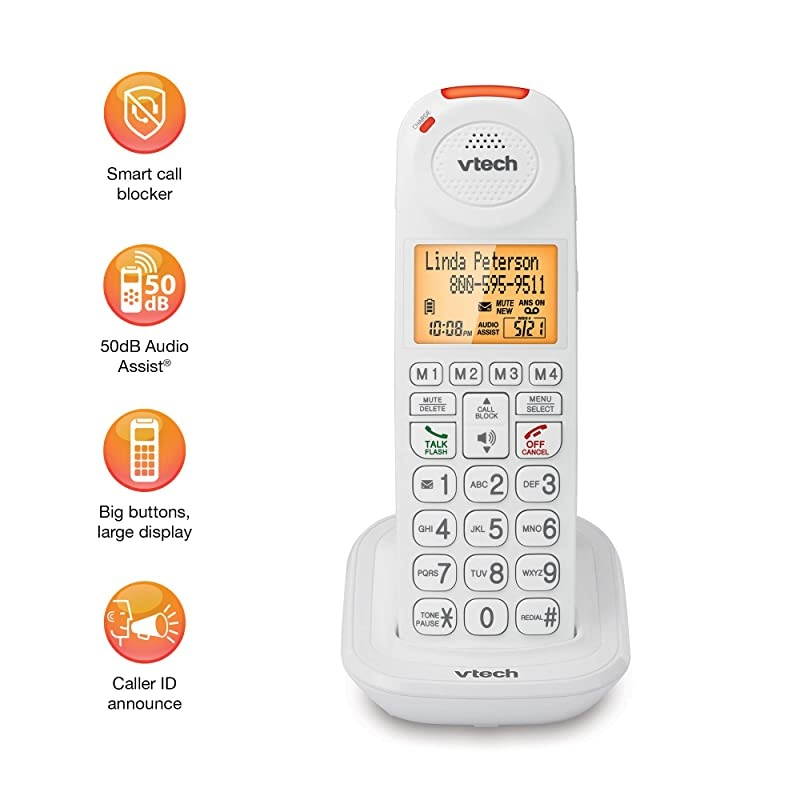 SN5107 Amplified Accessory Handset with Big Buttons Large Display for SN5127 SN5147 Senior Phone Systems Multi