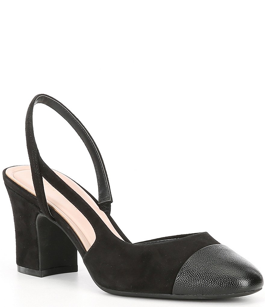 Preston & York Ines Sling Back Block Heel Pumps