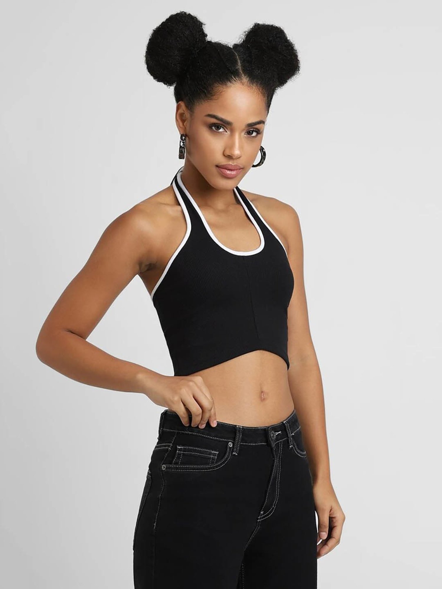 Forever 21 Black Crop Top