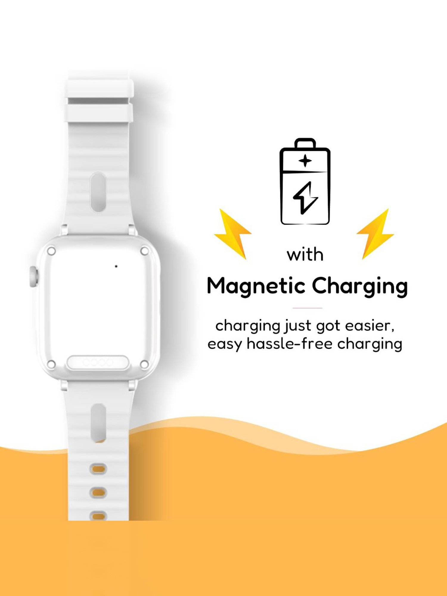 Turet Taffy 4G Smartwatches for Kids with Live Tracker GPS Watch, Waterproof, Long Battery (White)