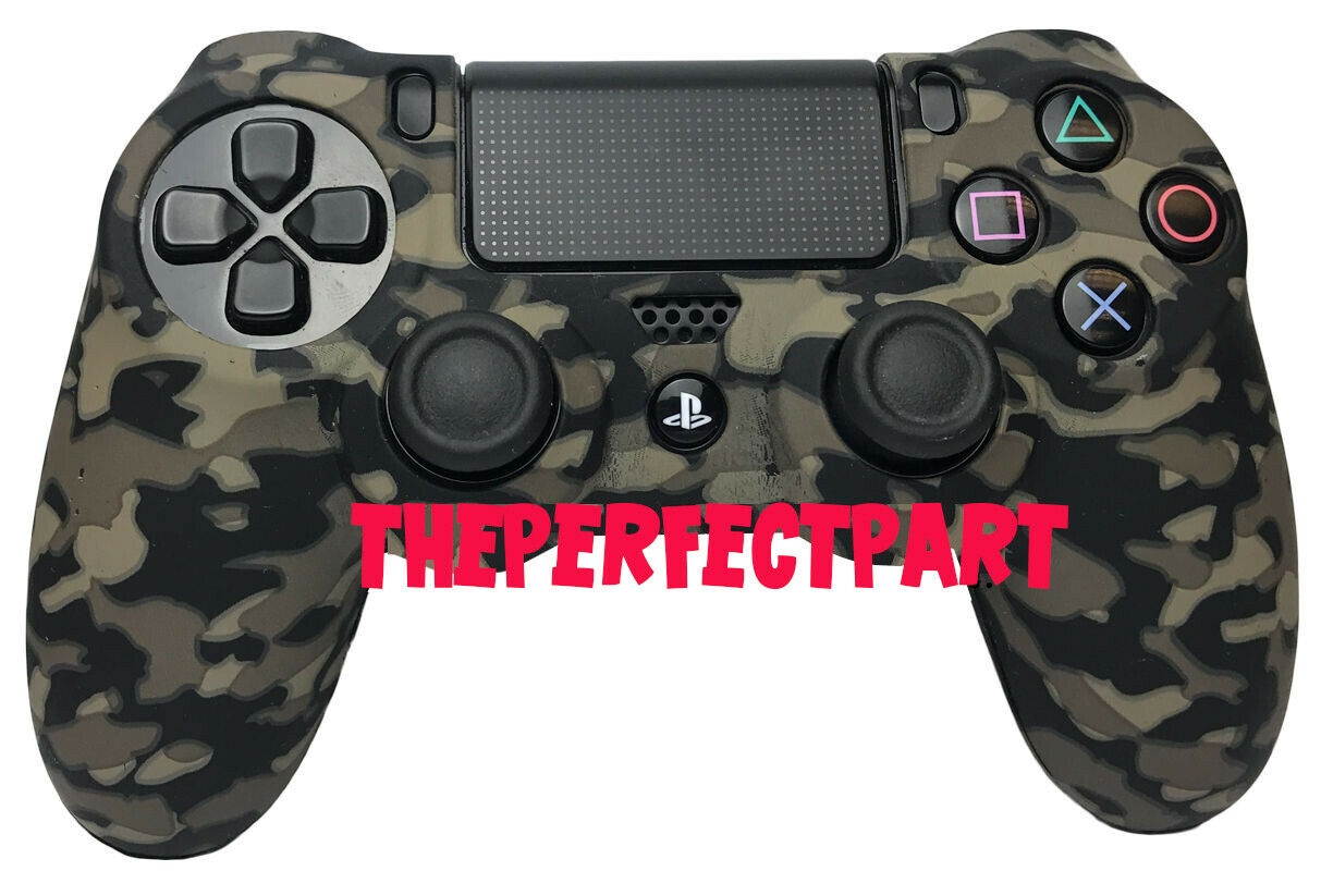 Camo Silicone Rubber Skin Case Gel Cover Grip for Playston 4 PS4 Controller