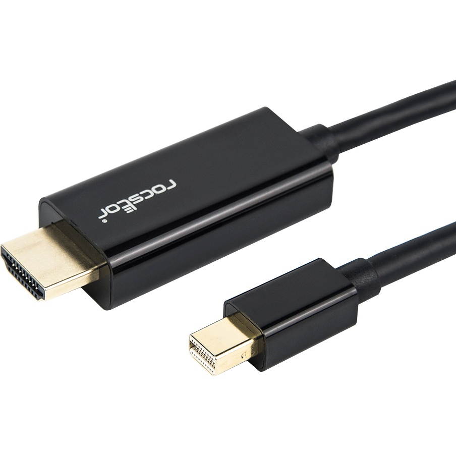 Rocstor Y10C196-B1 6Ft Mini Displayport To Hdmi M/M 4Kx2K 30Hz Cable Black