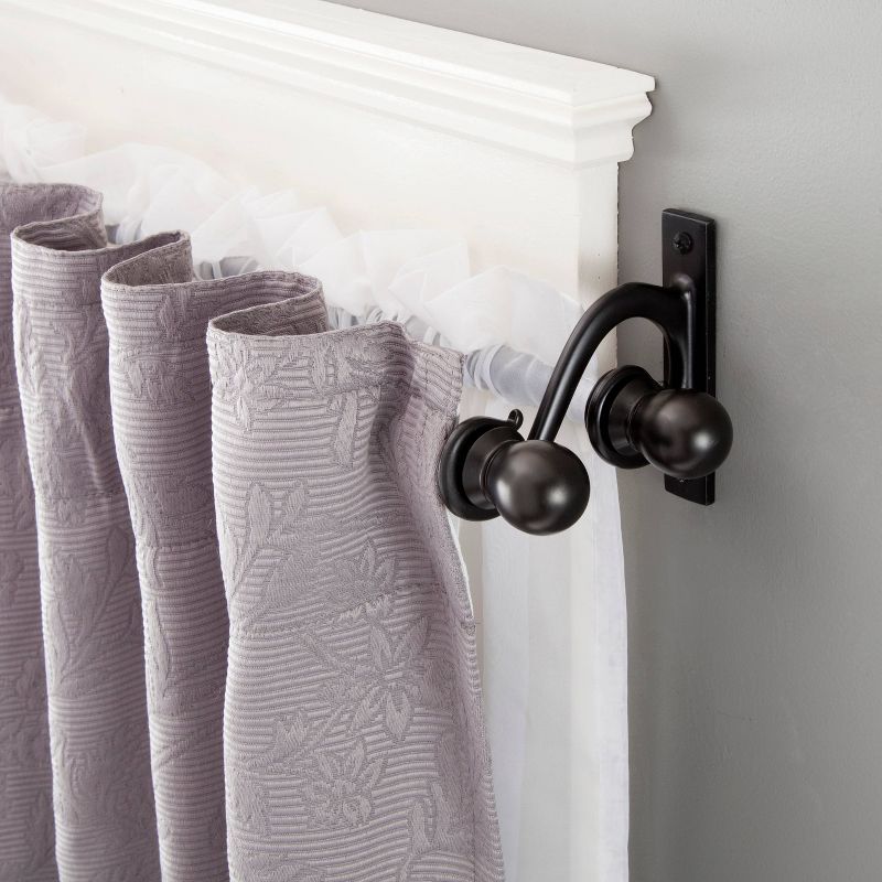 Loft by Umbra 36"-66" Soft Square Curtain Rod Set Oil Rubbed Bronze