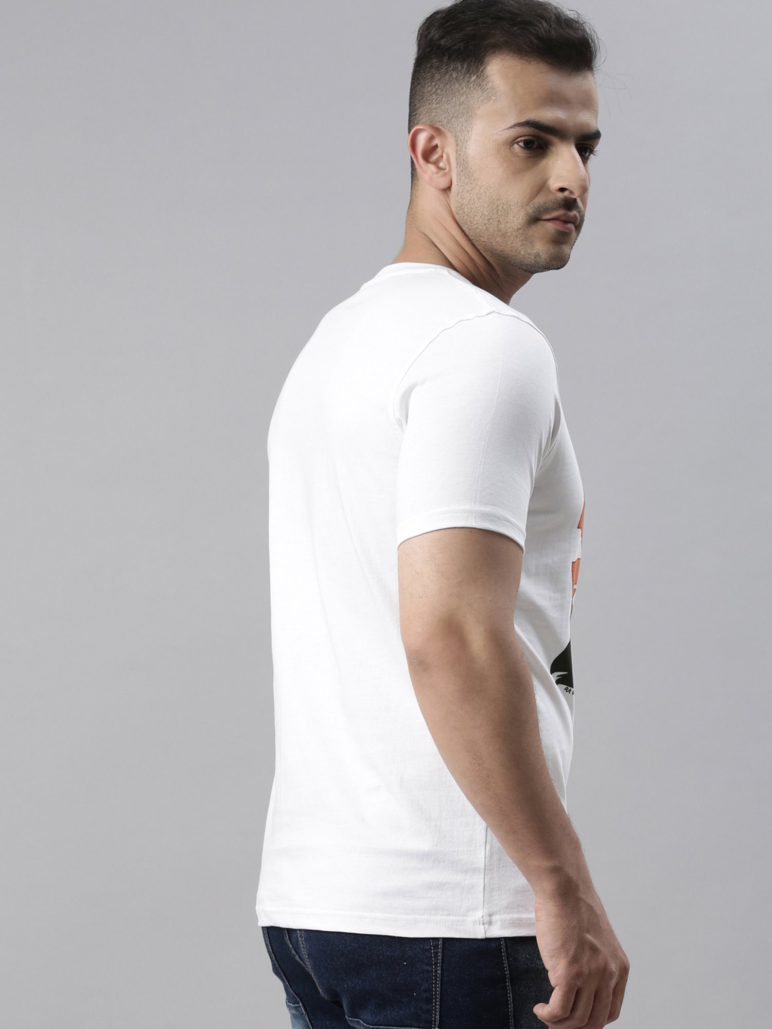 Bushirt White Cotton Crew T-Shirt