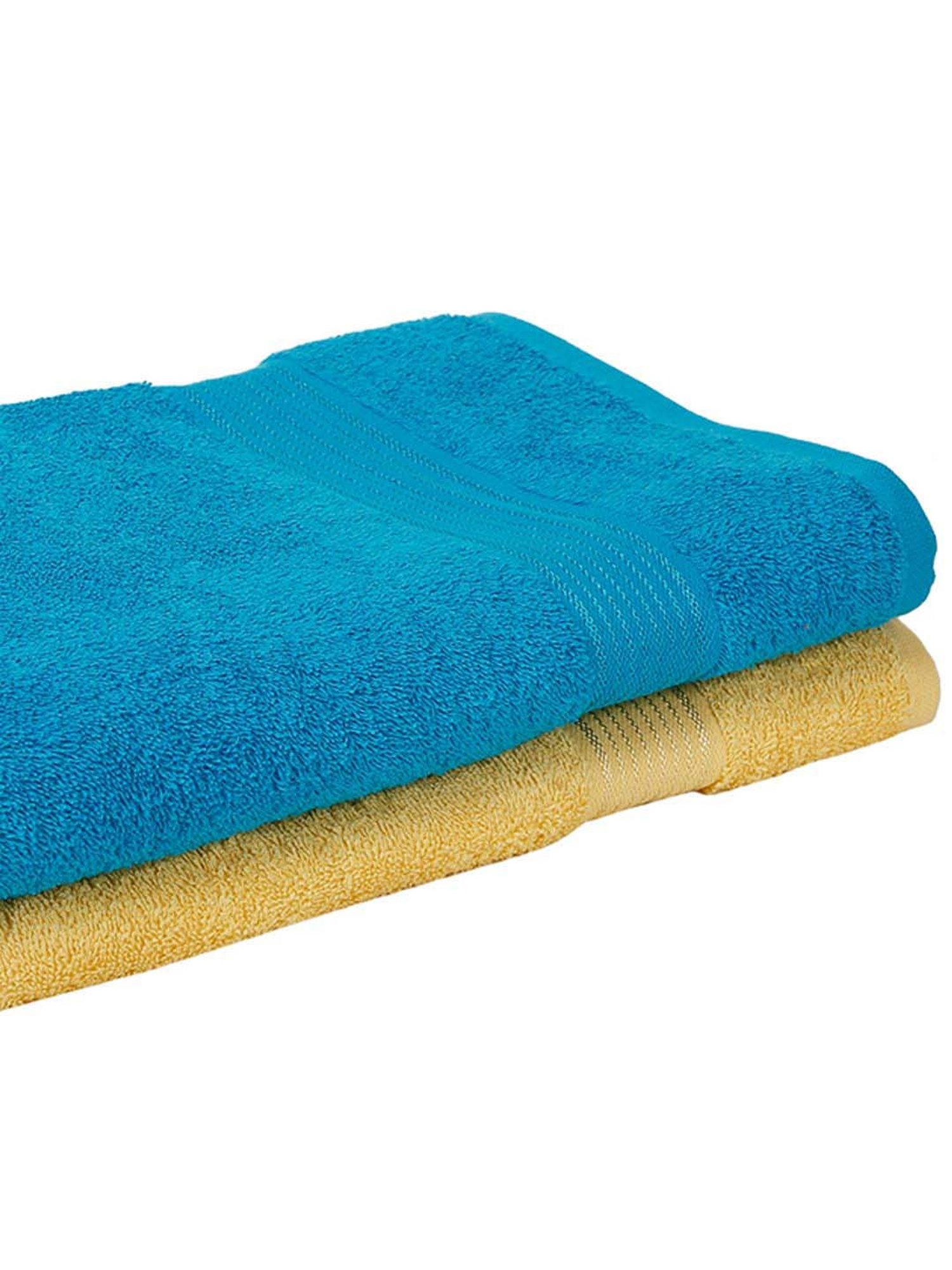 LORENA 100% Cotton Super-Soft Terry Towels -2pc Bath Towel (d`ross) solid-multi