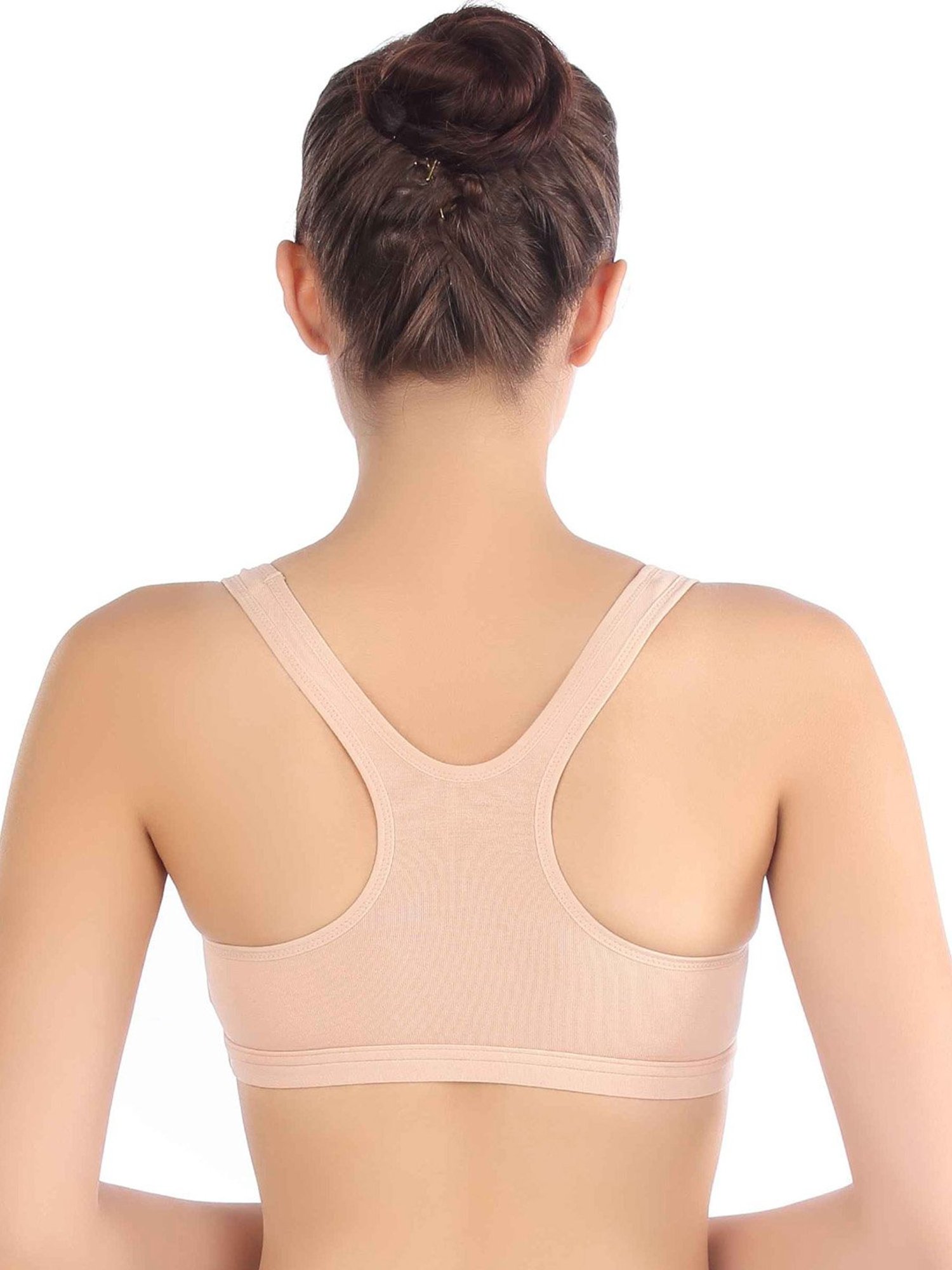 Triumph Beginner Bra 66 Crop Top Wireless Non Padded Full Coverage and Medium Support Cotton Bra