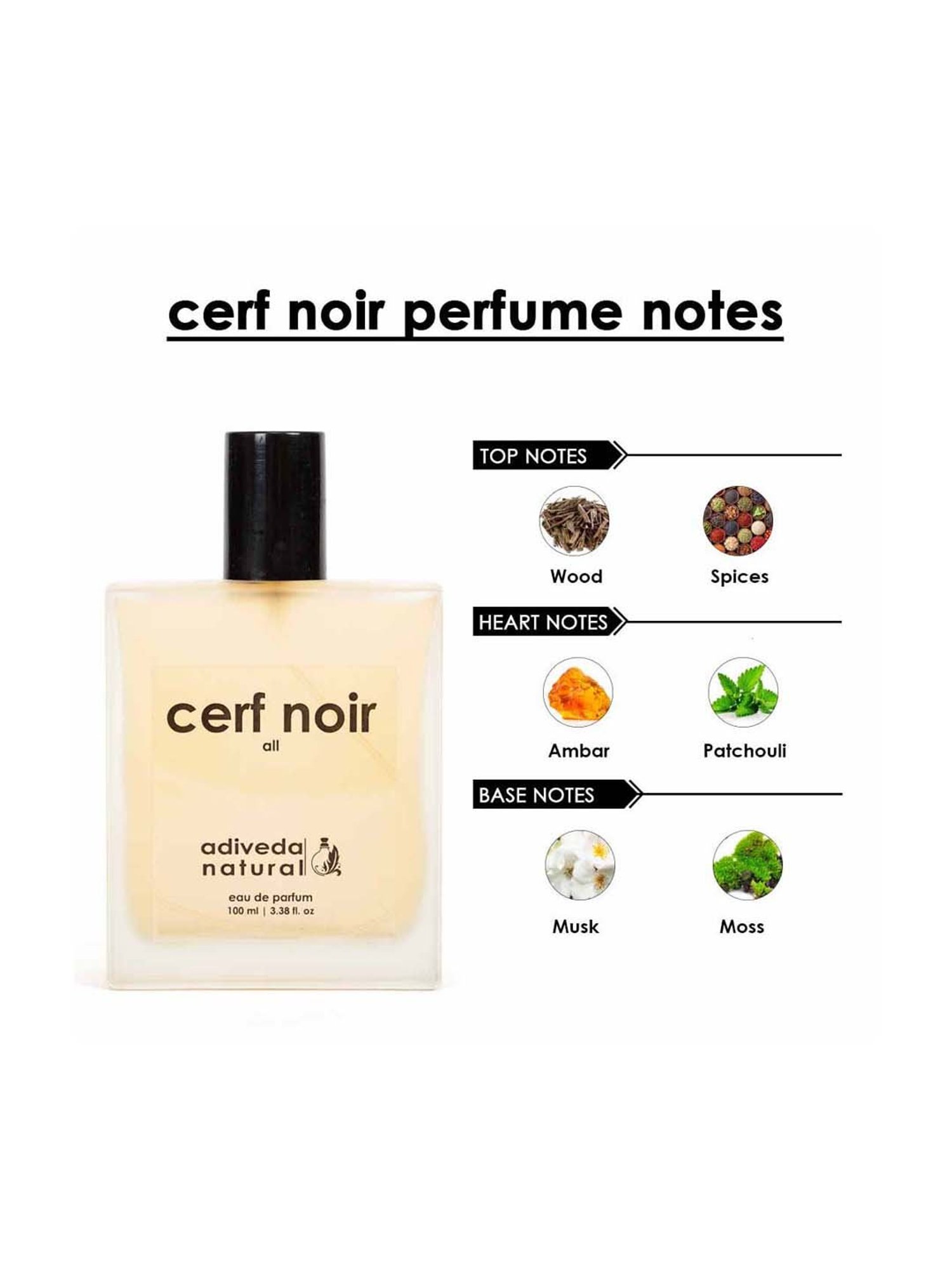 Adiveda Natural Cerf Noir EDP for Men - 100 ml