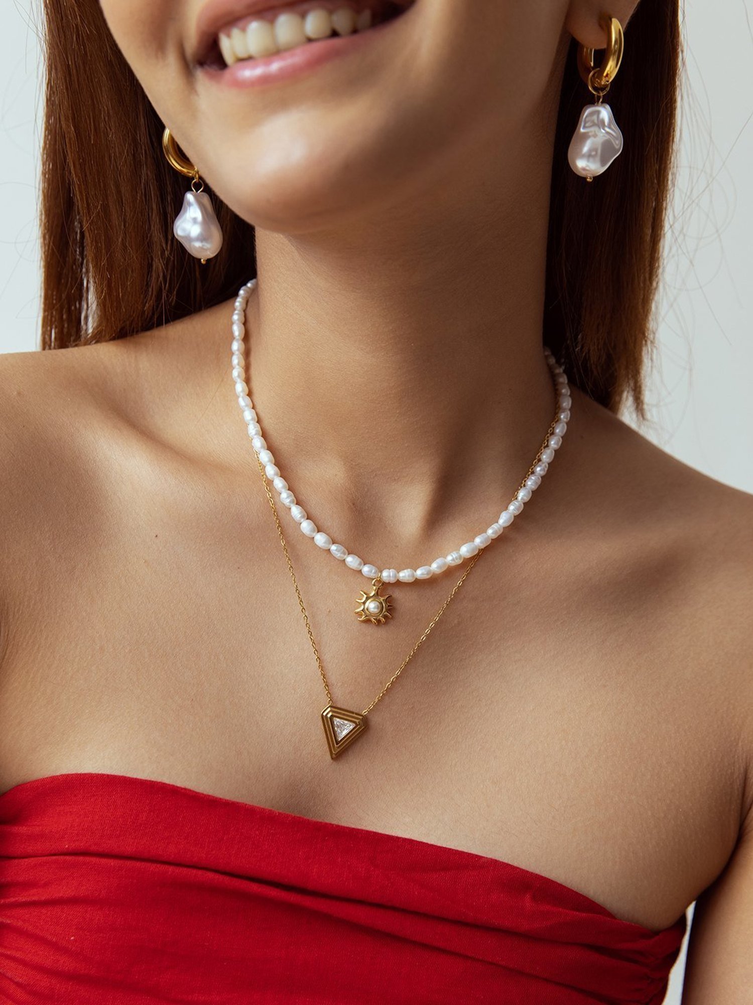 Perfectly Average Irregular Water Pearl Drop Earrings