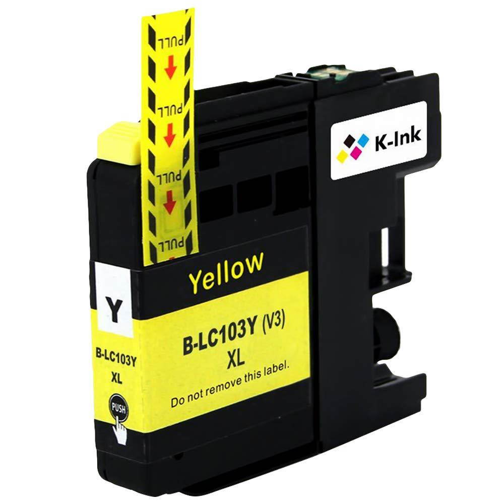 K-Ink Compatible Ink Cartridge Replacement for Brother LC103 LC 103 XL LC101 (6 Pack)