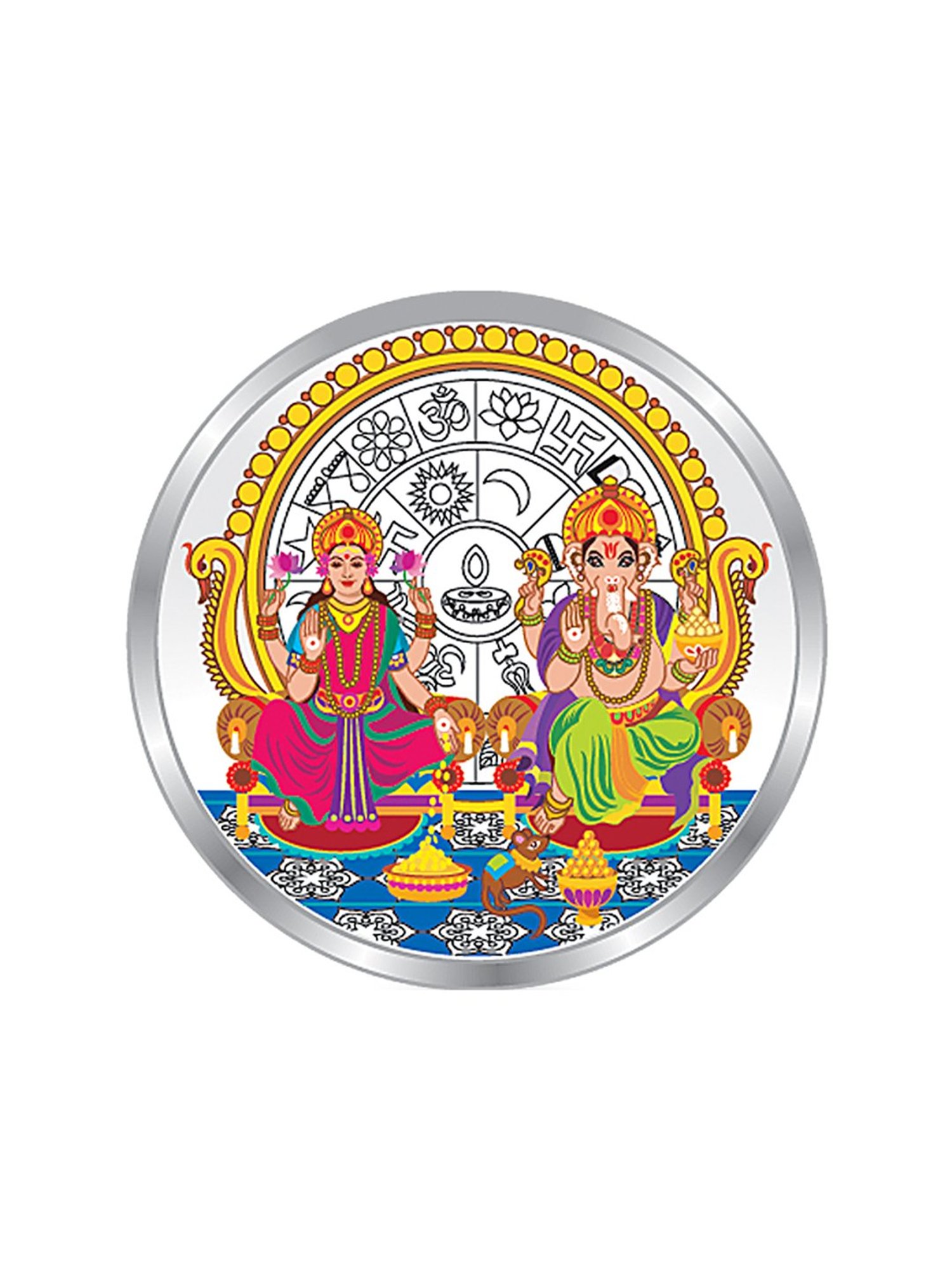 Taraash Lakshmi Ganesha 999 10gm Silver Coin by ACPL