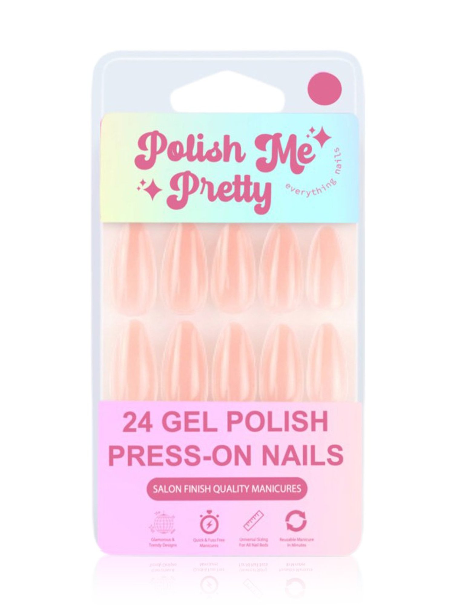 Polish Me Pretty Gel Polish Press On Nails Pine Ombre - Set of 24
