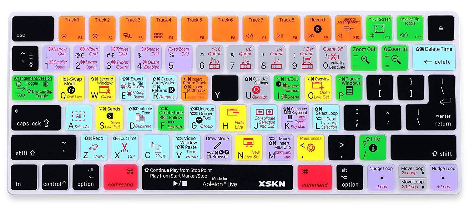 XSKN Magic Keyboard Ableton Live Shortcut Keyboard Cover, Durable Ableton Hotkeys Silicone Keyboard Skin for Apple Magic Keyboard MLA22LL/A