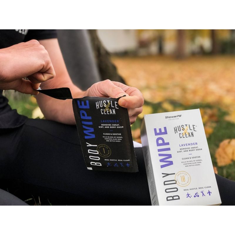 Hustle Clean Body Wipes Box Unscented - 10ct