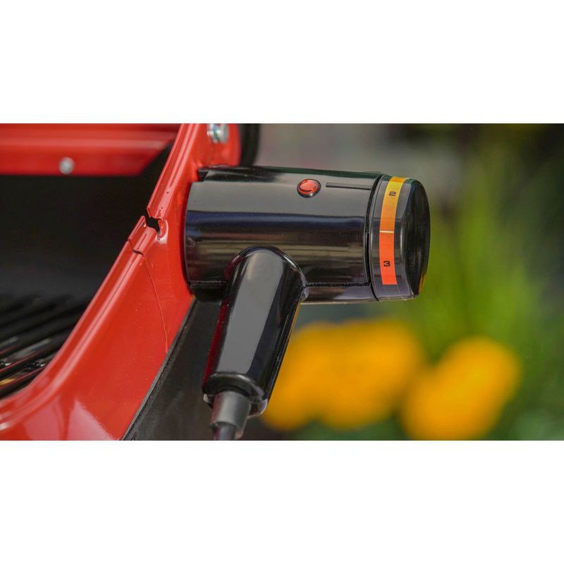 Americana Electric Cart Grill with Polymer Side Tables, Shelf and Rotisserie Model 9350W5.181 - Meco