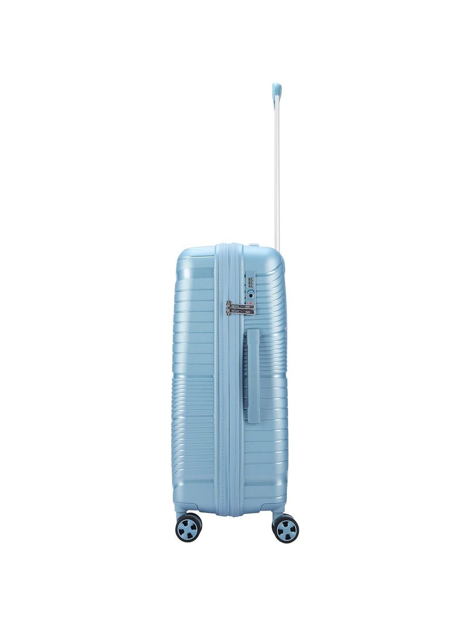 Skybags SKYLITE Powder Blue 8 Wheels Hard Cabin Trolley Bag 45