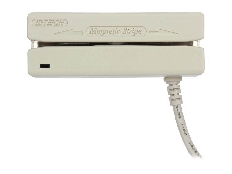 ID TECH IDMB-334133 MiniMag II Card Reader (White) &ndash; USB &ndash; Keyboard Emulation, Track 1, 2, 3