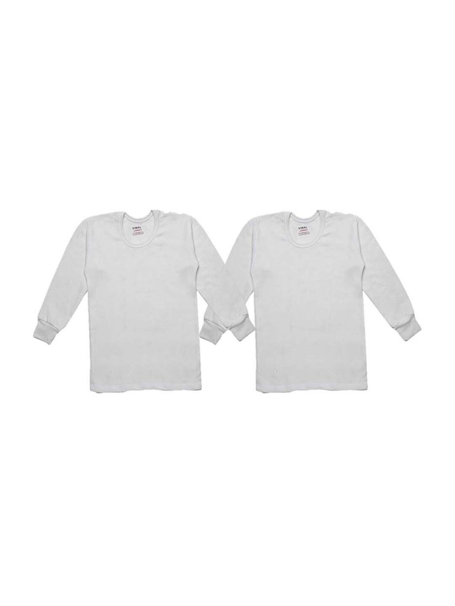 Vimal Jonney Kids Multicolor Regular Fit Thermal Tops - Pack of 2