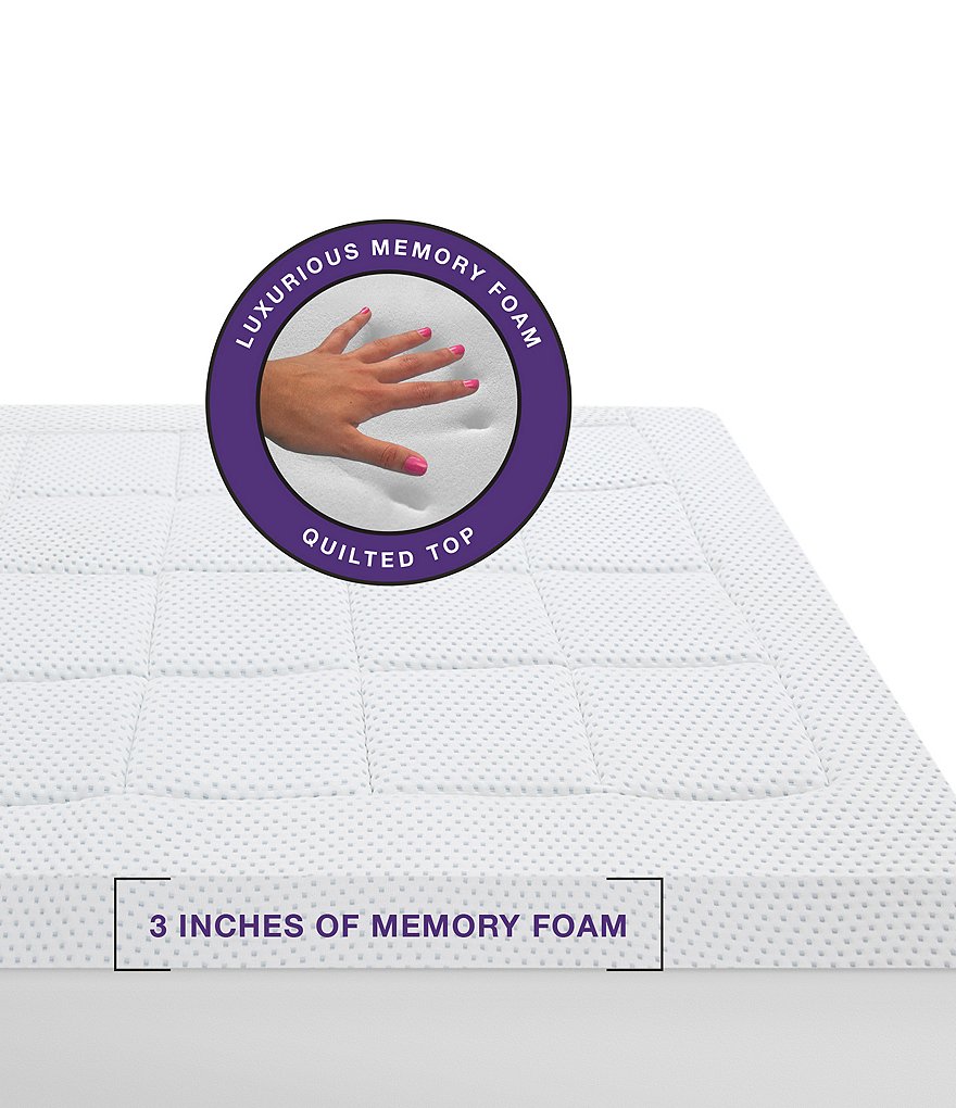 Sensorpedic Euro Majestic 3Zone Quilted Memory Foam 3#double; Bed Topper