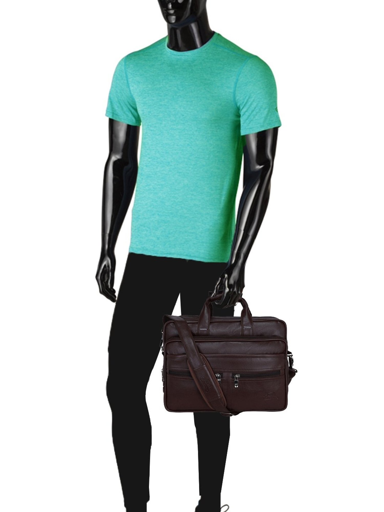 Leather World Brown Synthetic Medium Laptop Messenger Bag