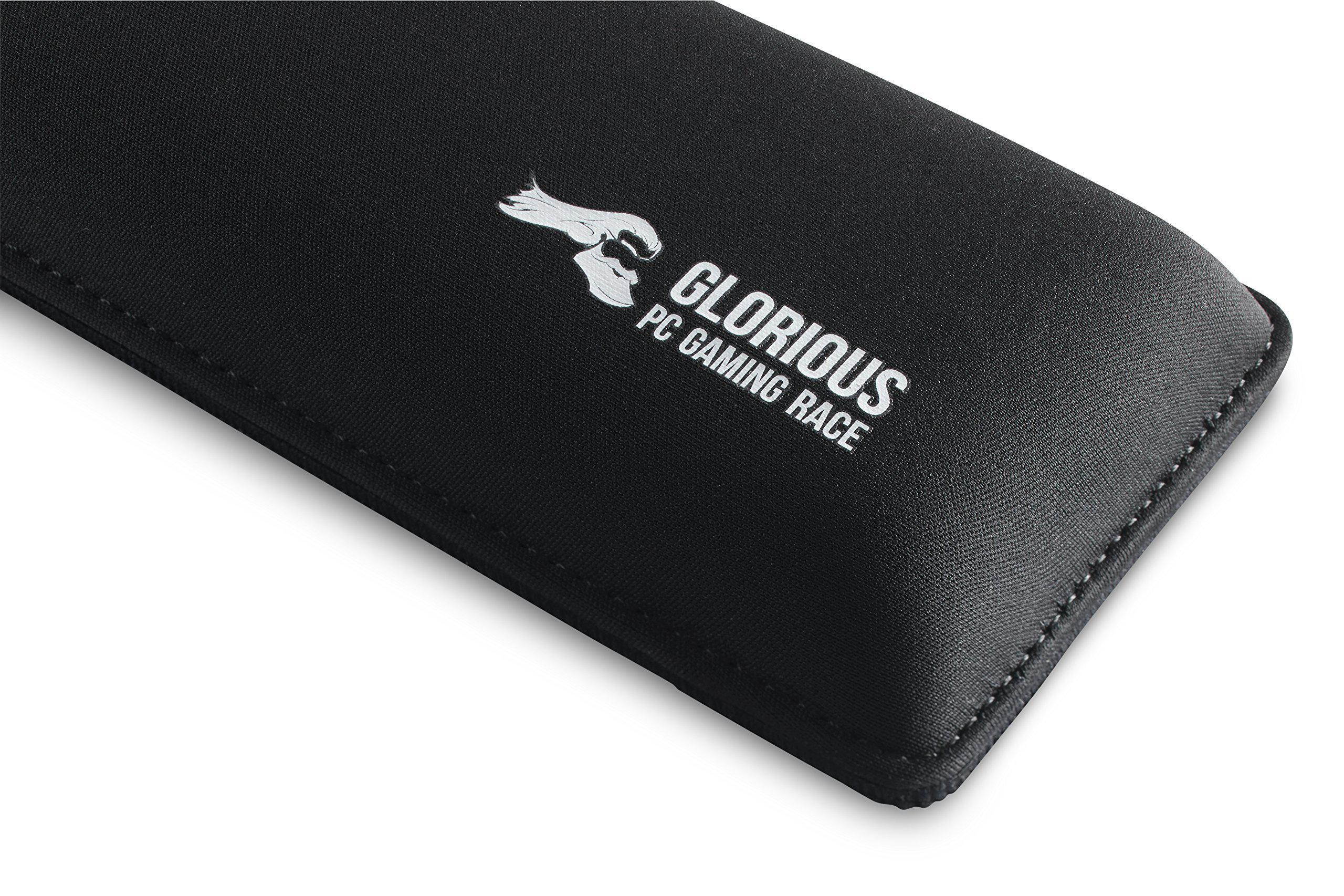 Glorious Gaming SLIM Wrist Pad/Rest - COMPACT SIZE Mechanical Keyboards,Stitched Edges,Ergonomic | 12x4 inches/13mm Thick (GSW-75)