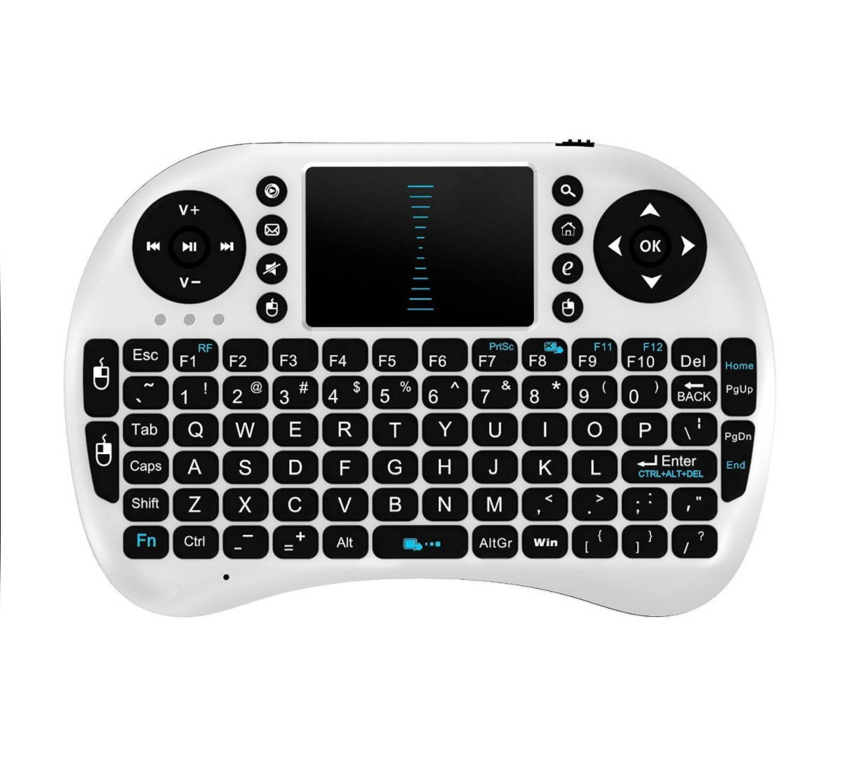 Remote Mini Wireless Keyboard, i8 plus 2.4GHz Portable 3 color backlight Wireless Keyboard with Touchpad Mouse, Best For Android Smart Tv Box HTPC IPTV PC Pad XBOX