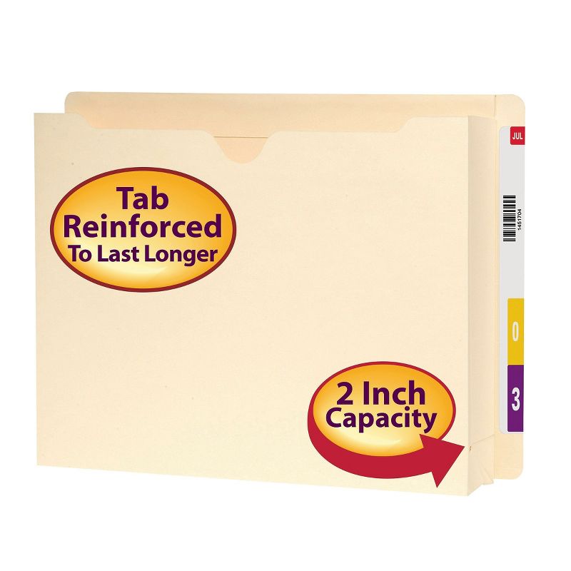 Staples Expanding File Pockets 5.25" Exp. Straight Tab Lgl Br 10/BX TR704432/704432