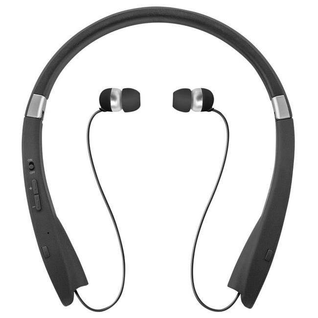 MobileSpec MBS11182 Premium Stereo Bluetooth Wireless Neck Headphones - Black