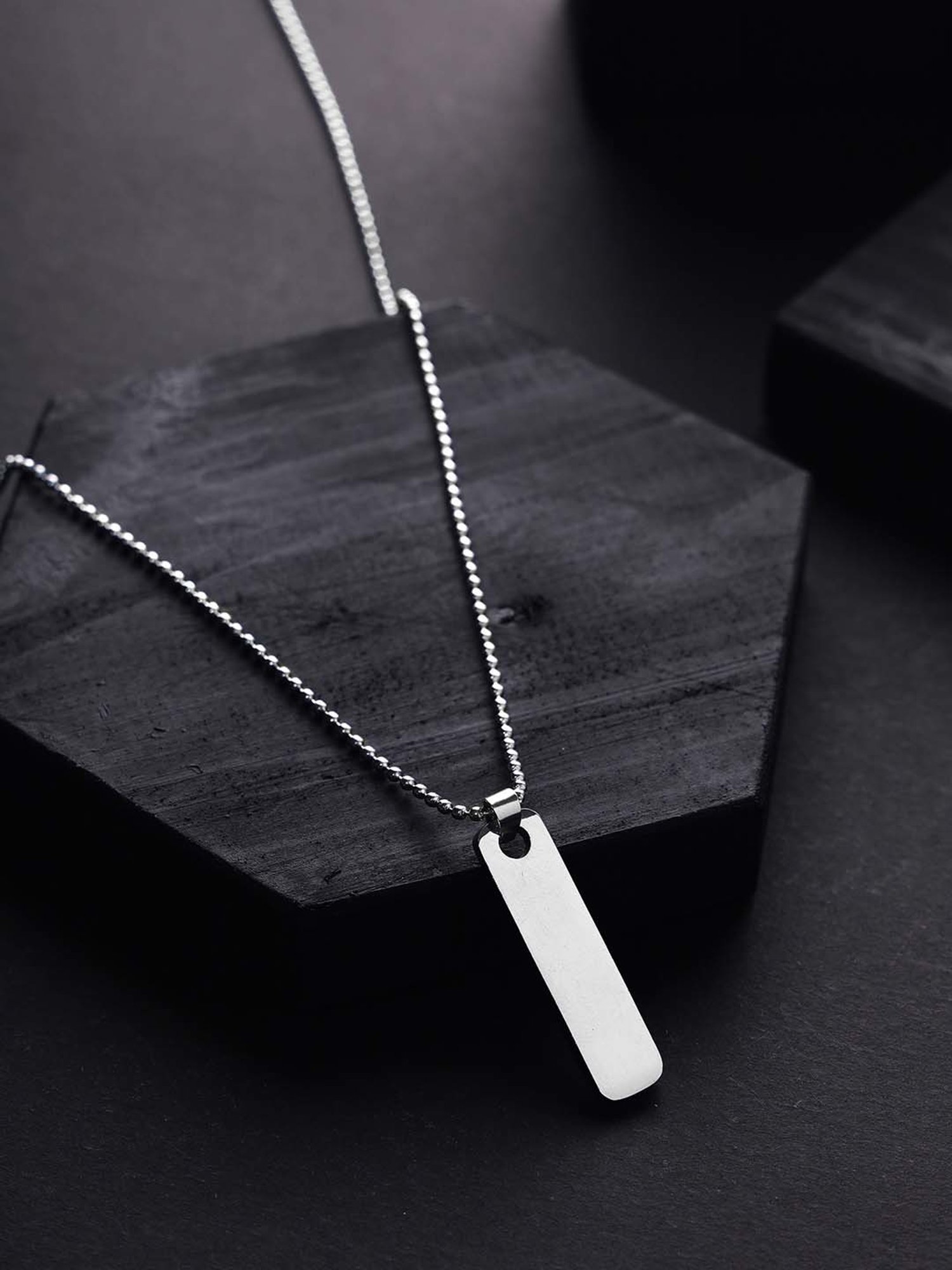 Bold By Priyaasi Men's Fine Silver Pendant with Sterling Silver Plated Chain